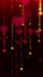 Preview wallpaper heart, glare, dark background