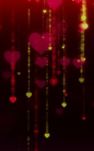 Preview wallpaper heart, glare, dark background