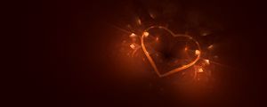 Preview wallpaper heart, glare, fractal, abstraction