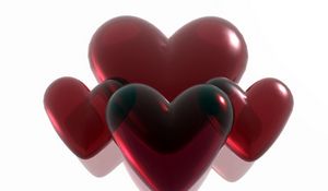 Preview wallpaper heart, glass, dark, set, romance