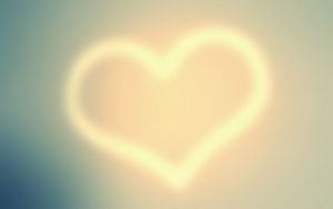 Preview wallpaper heart, glow, blur