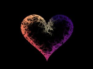 Preview wallpaper heart, gradient, stains