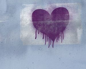 Preview wallpaper heart, graffiti, wall