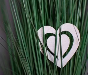 Preview wallpaper heart, grass, love