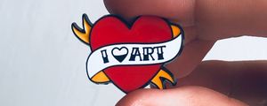 Preview wallpaper heart, hand, art, love