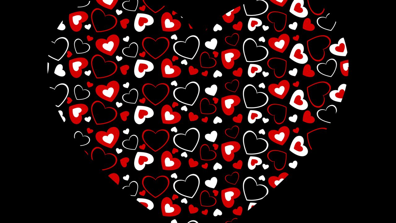 Wallpaper heart, hearts, art, dark, love