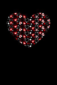 Preview wallpaper heart, hearts, art, dark, love