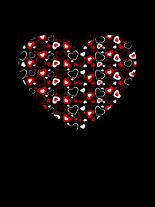 Preview wallpaper heart, hearts, art, dark, love