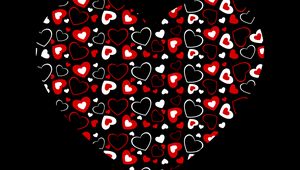 Preview wallpaper heart, hearts, art, dark, love