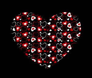 Preview wallpaper heart, hearts, art, dark, love