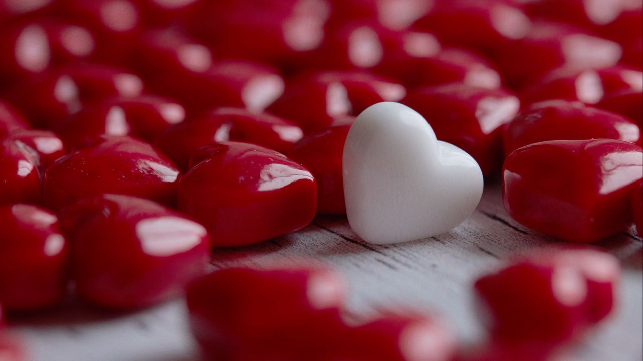 Wallpaper heart, hearts, candy, macro, love