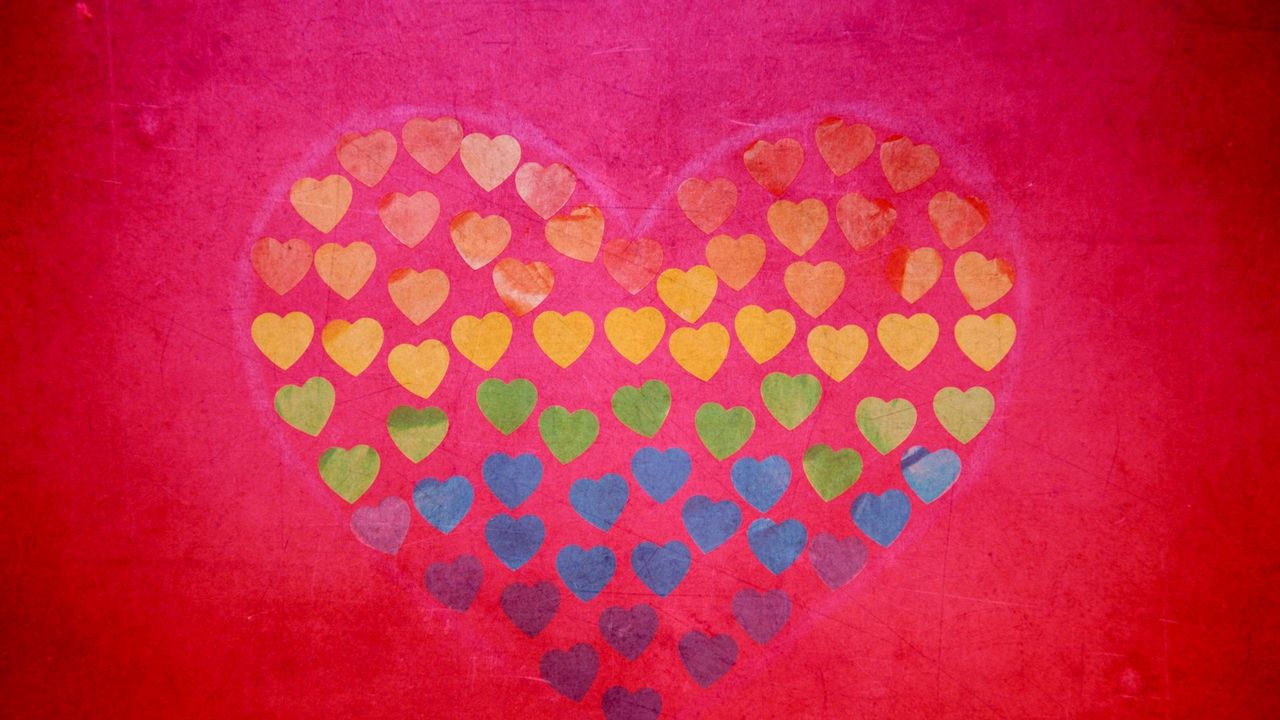 Wallpaper heart, hearts, many, drawing