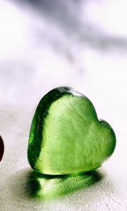Preview wallpaper heart, ice, glass, colored