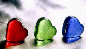 Preview wallpaper heart, ice, glass, colored