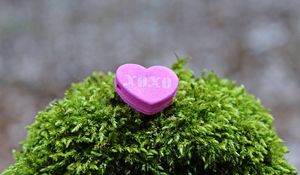 Preview wallpaper heart, inscription, love, pink