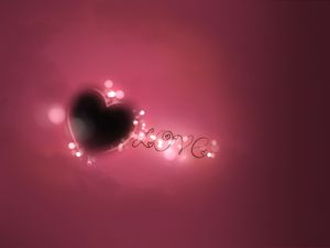 Preview wallpaper heart, inscription, love, glow