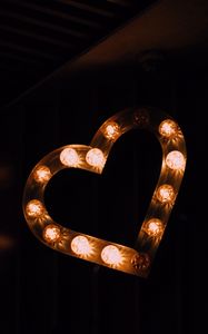 Preview wallpaper heart, light, lighting