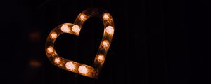 Preview wallpaper heart, light, lighting