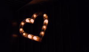 Preview wallpaper heart, light, lighting