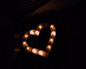 Preview wallpaper heart, light, lighting