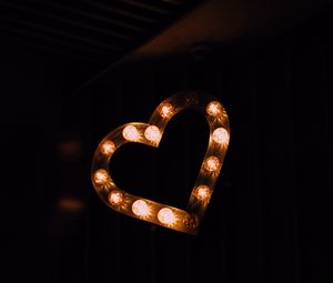 Preview wallpaper heart, light, lighting
