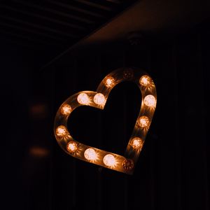 Preview wallpaper heart, light, lighting