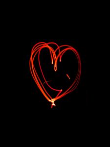 Preview wallpaper heart, light, lines, dark