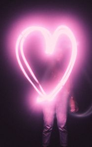 Preview wallpaper heart, light, man