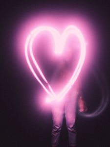Preview wallpaper heart, light, man
