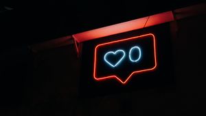Preview wallpaper heart, like, neon