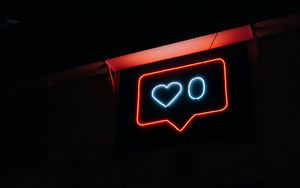Preview wallpaper heart, like, neon