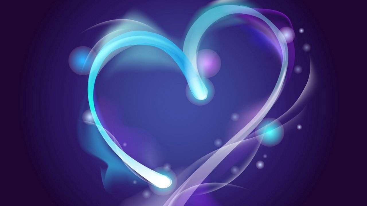Wallpaper heart, lilac, purple, circles