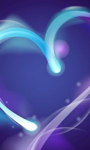 Preview wallpaper heart, lilac, purple, circles