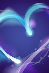 Preview wallpaper heart, lilac, purple, circles