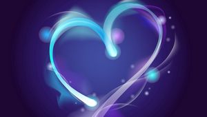 Preview wallpaper heart, lilac, purple, circles