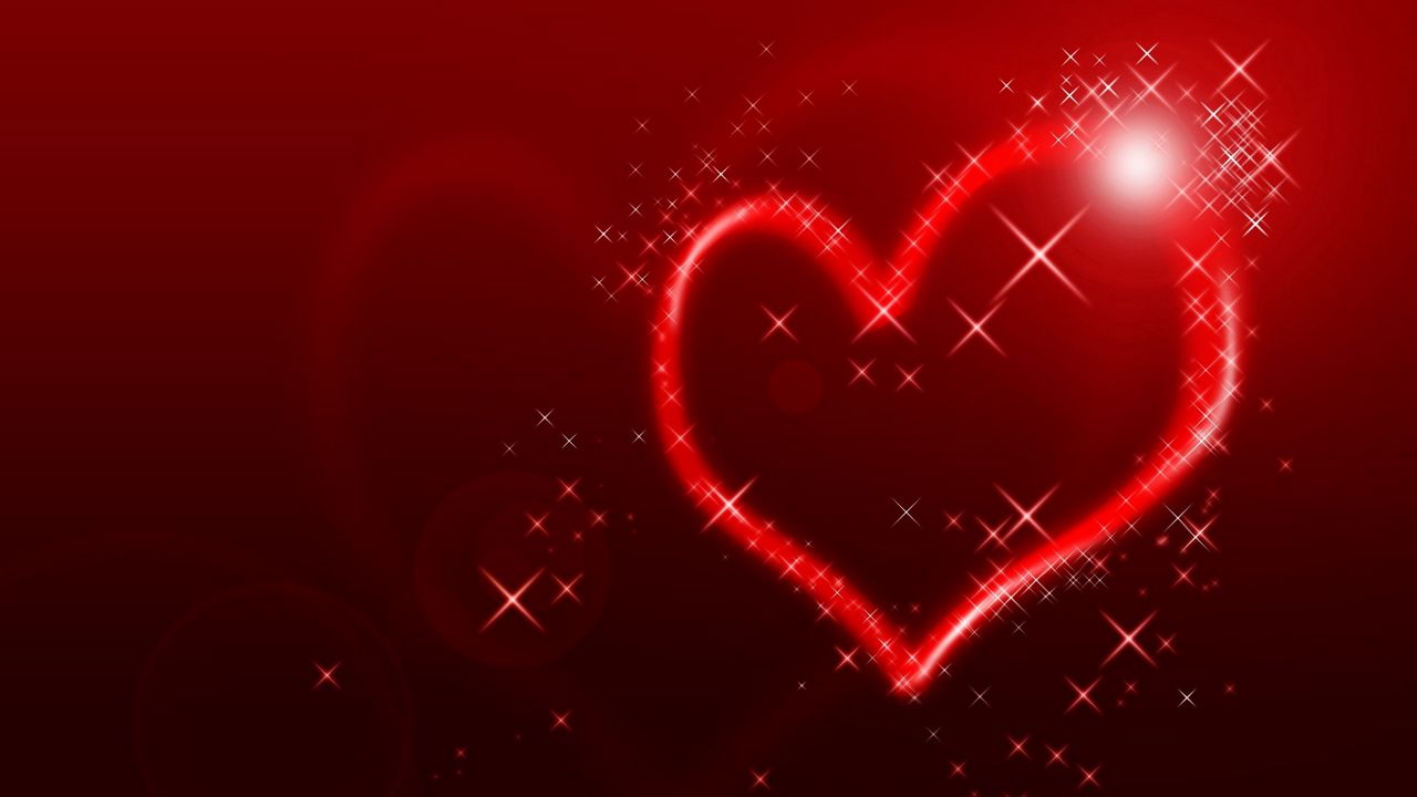 Wallpaper heart, line, shape, light, background, bright, colorful