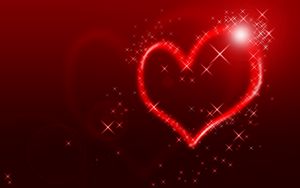 Preview wallpaper heart, line, shape, light, background, bright, colorful