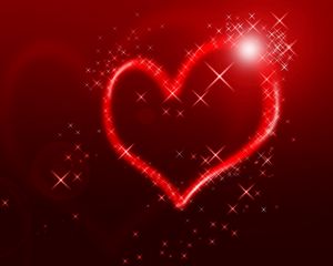 Preview wallpaper heart, line, shape, light, background, bright, colorful