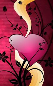 Preview wallpaper heart, lines, background, bright, love