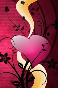 Preview wallpaper heart, lines, background, bright, love