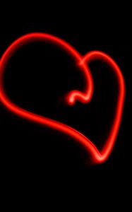 Preview wallpaper heart, lines, dark