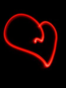 Preview wallpaper heart, lines, dark