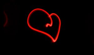 Preview wallpaper heart, lines, dark
