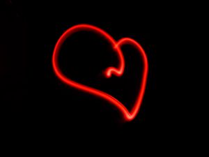 Preview wallpaper heart, lines, dark