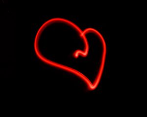Preview wallpaper heart, lines, dark