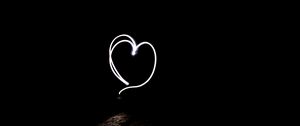 Preview wallpaper heart, long exposure, darkness, night