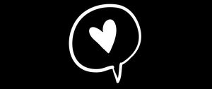 Preview wallpaper heart, love, bw, art, vector