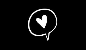 Preview wallpaper heart, love, bw, art, vector