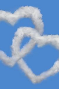 Preview wallpaper heart, love, clouds, sky