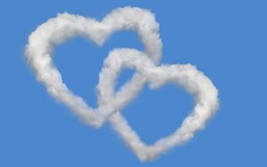 Preview wallpaper heart, love, clouds, sky